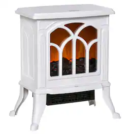Loheer - 17 inch freestanding electric fireplace Portable Heater - White