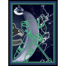 Fan Creations - Vancouver Canucks 12'' x 16'' Framed Neon Player Print - Black