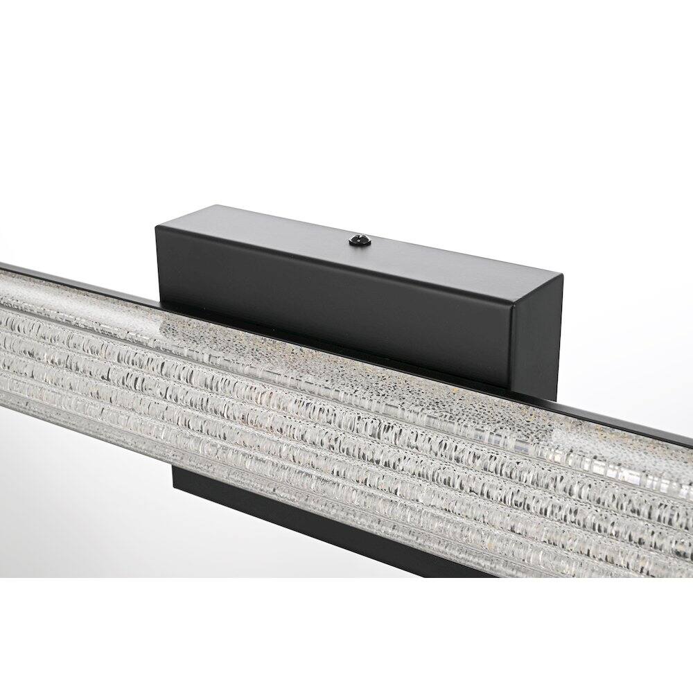 Alt View 4. Living District - Jaxx 16 Inch Led Wall Sconce In Black - Black.