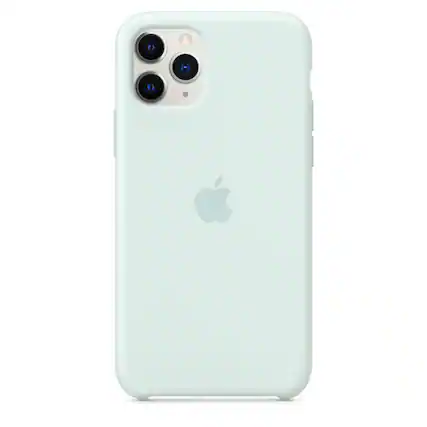 Front. Apple - Apple iPhone 11 Pro Silicone Case - Seafoam - Seafoam.