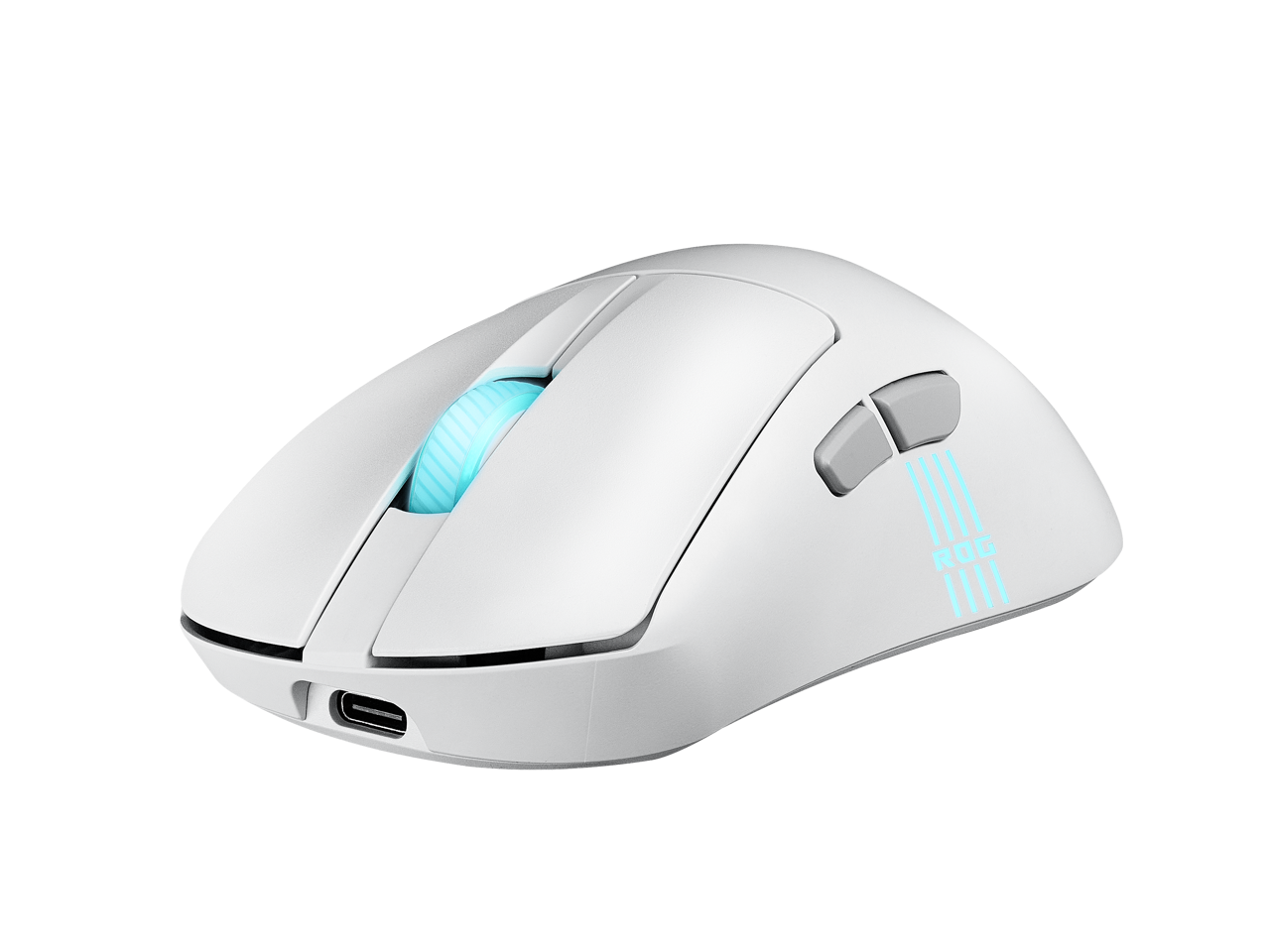 Alt View 3. ASUS - ASUS ROG Keris II Wireless Gaming Mouse, 64g, 42K DPI, ROG Switches, SpeedNova Wireless, Bluetooth - Moonlight White - Moonllight White.