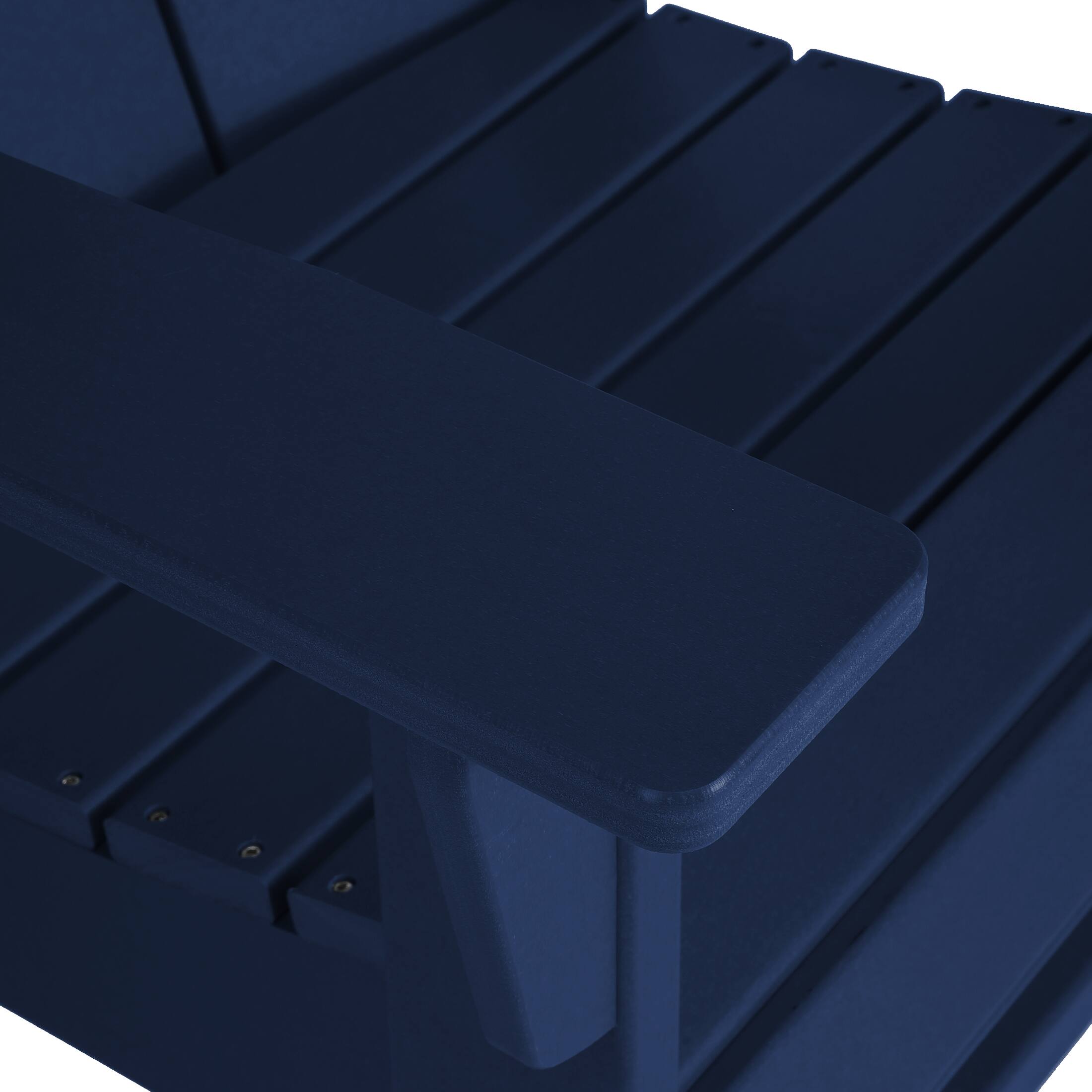 Alt View 5. WestinTrends - WestinTrends Ashore Outdoor Patio HDPE Plastic Modern Adirondack Dining Chair - Navy Blue.