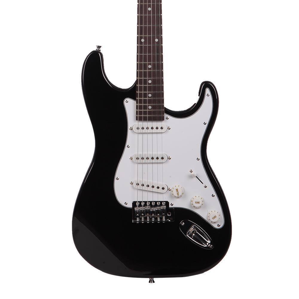 Alt View 3. Winado - GST Electric Guitar Kit 6 Strings Rosewood Fingerboard Right Handed Black.