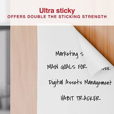 Ultra sticky  
OFFERS DOUBLE THE STICKING STRENGTH  

Marketing's MAIN GOALS FOR Digital Assets Management HABIT TRACKER