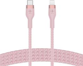Belkin - BoostCharge Pro Flex Braided USB-C to Lightning Cable (2M/6.6ft) - Pink