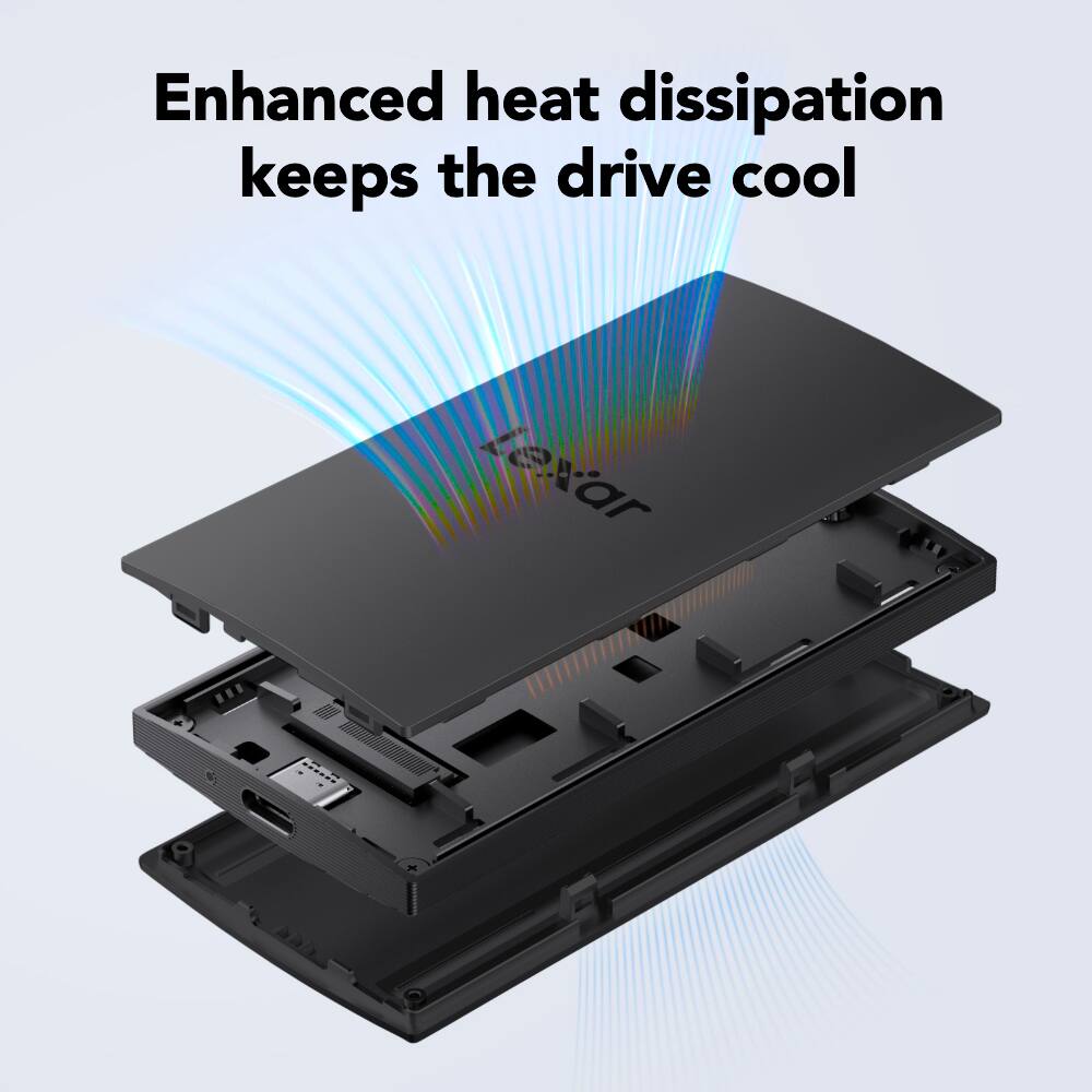 Enhanced heat dissipation keeps the drive cool