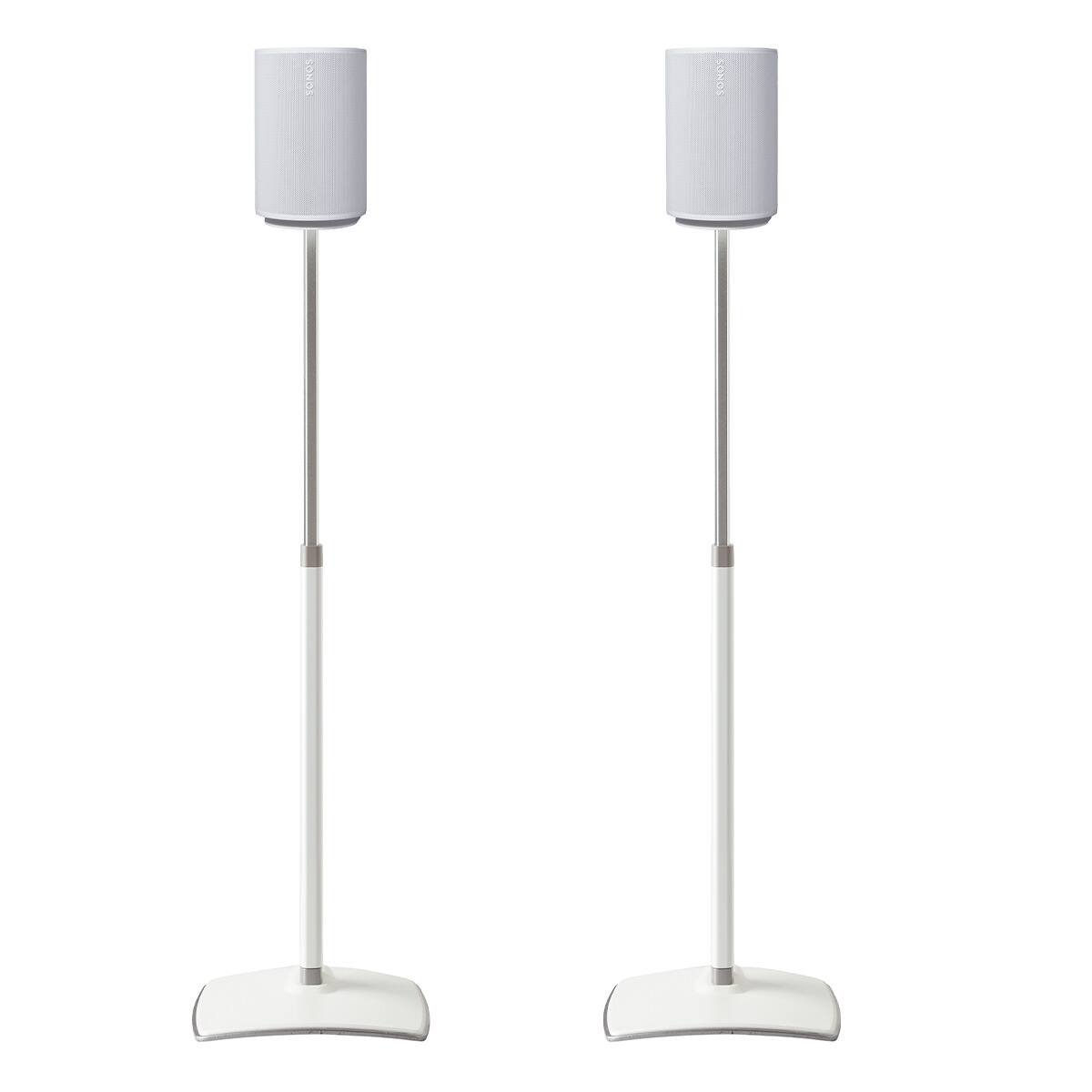 Sanus - Height-Adjustable Speaker Stands for Sonos Era 100 - Pair - White