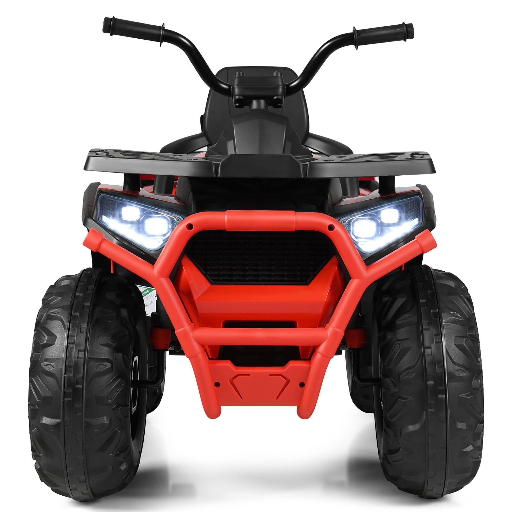 Alt View 8. Costway - Costway 12V Kids Electric 4-Wheeler ATV Quad 2 Speeds Ride On Car w/MP3&LED Lights - Red.