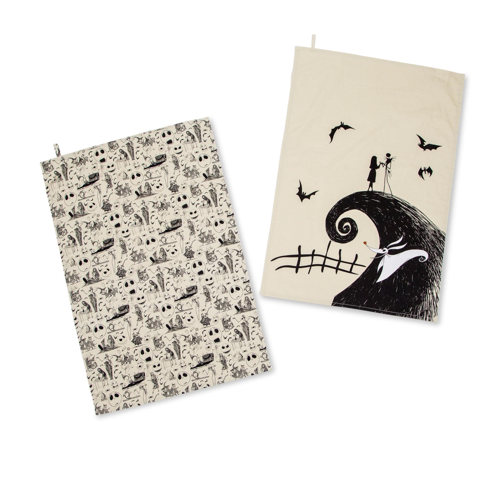 Disney - The Nightmare Before Christmas Black and White Kitchen Hand Towel Set - Black/White