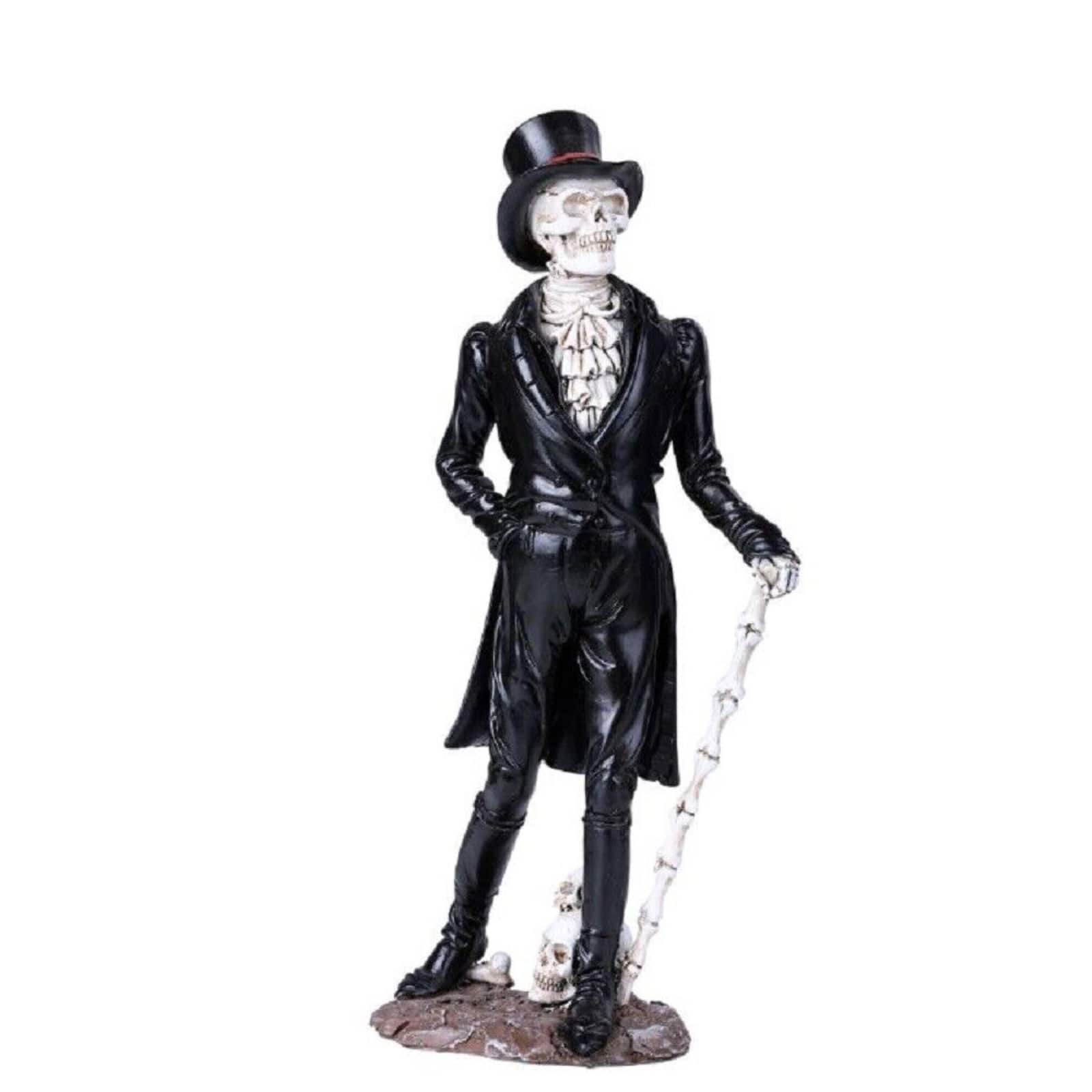 Pacific Trading - Skeleton Gentleman Groom in Steampunk Tuxedo and Top Hat Figurine 13 inch