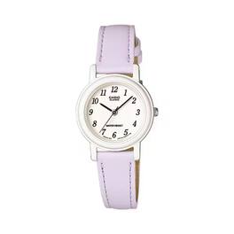 Casio - Women’s White Dial Leather Strap Watch - LQ-139L-6B - Pink