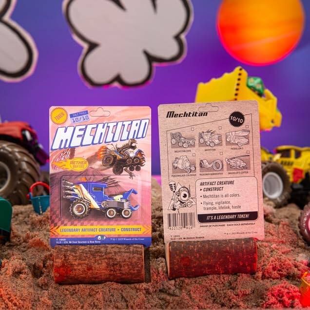 Mechtitan TOKEN 10/10  
MECHTJERD CDRS RETHER BUFTHE 10/10  
NC PORCEMALAER  
CLOGSUS  
ARTIFACT CREATURE CONSTRUCT  
Mechtitan is all colors. Flying. vigilance, trample, lifelink, haste  
IT'S A LEGENDARY TOKEN!  
LEGENDARY ARTIFACT CREATURE CONSTRUCT  
422128  
14 PUREPSARE EARE SOLD TOC - SAD