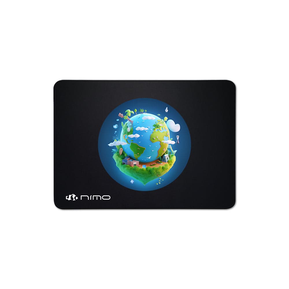 NIMO - Mouse Pad - Style Sent Randomly - Black (with earth pattern elements)