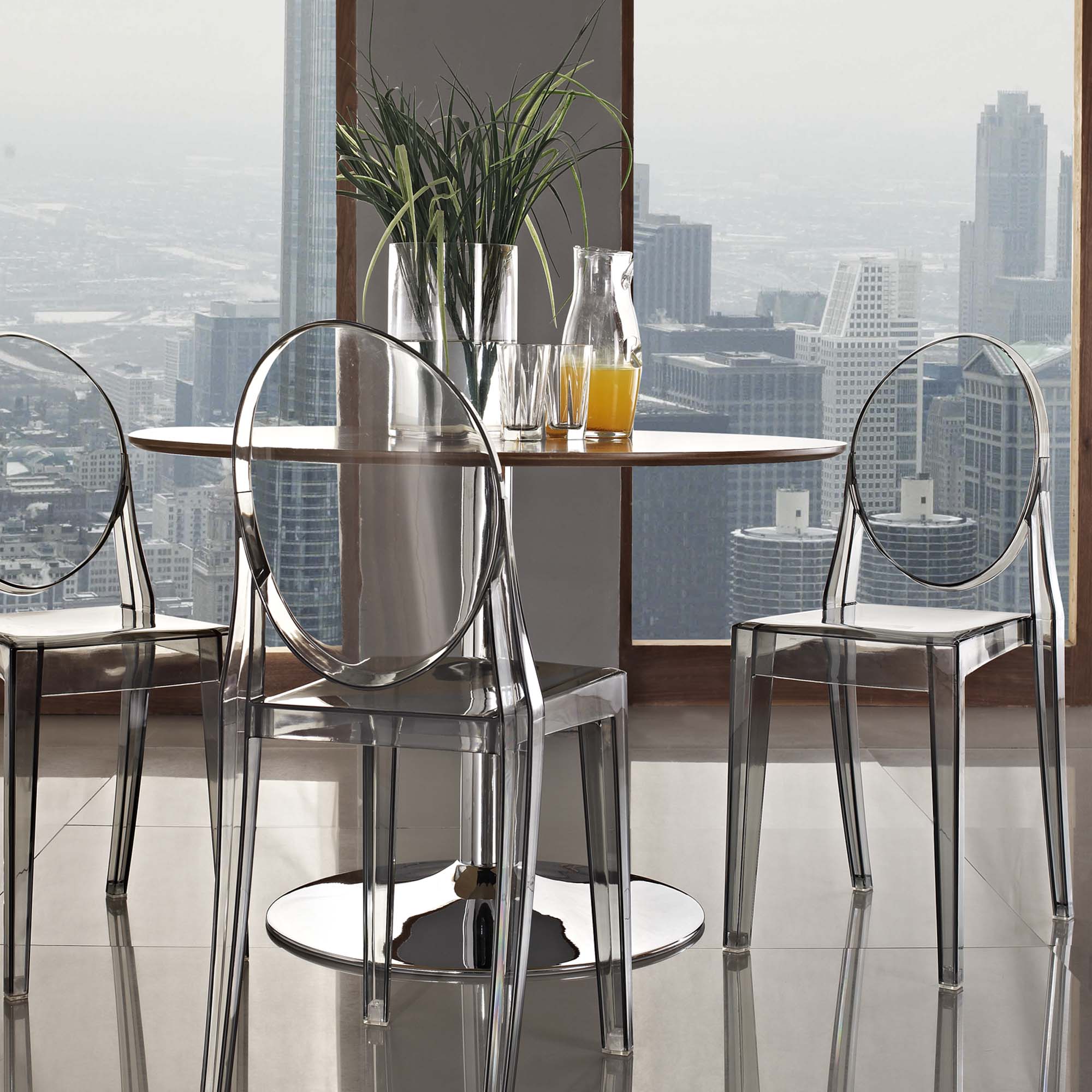 Alt View 2. Modway - Casper Dining Side Chair by Modway - Smoke.