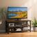 Alt View 4. Gymax - Gymax 3-tier TV Stand for TVs up to 50 Inches w/ Power Outlets USB Ports Shelves - Rustic Brown.