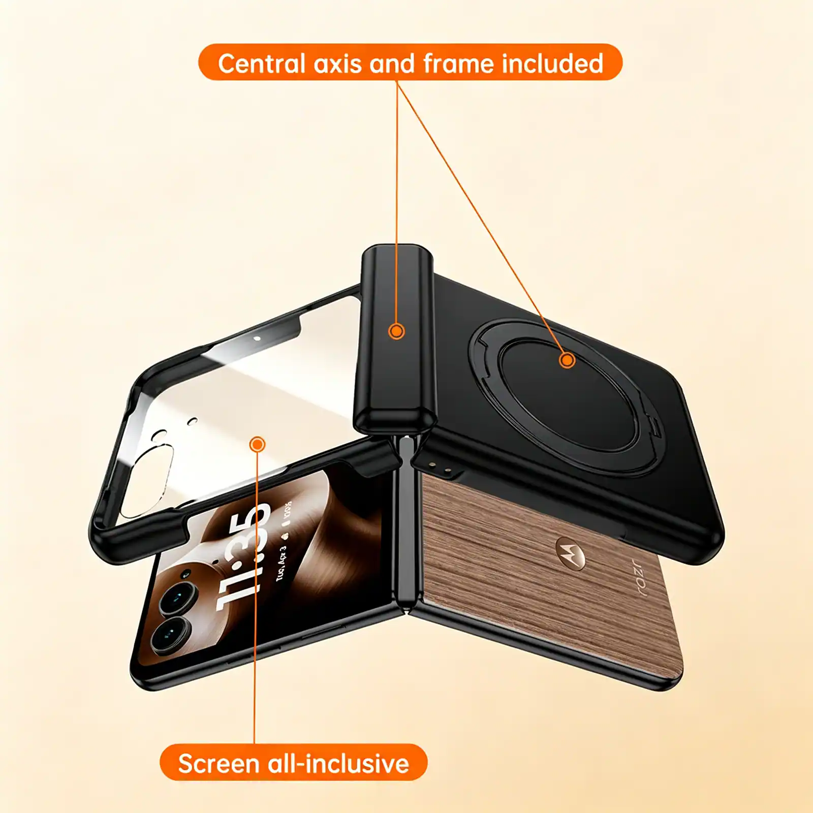Central axis and frame included  
Screen all-inclusive