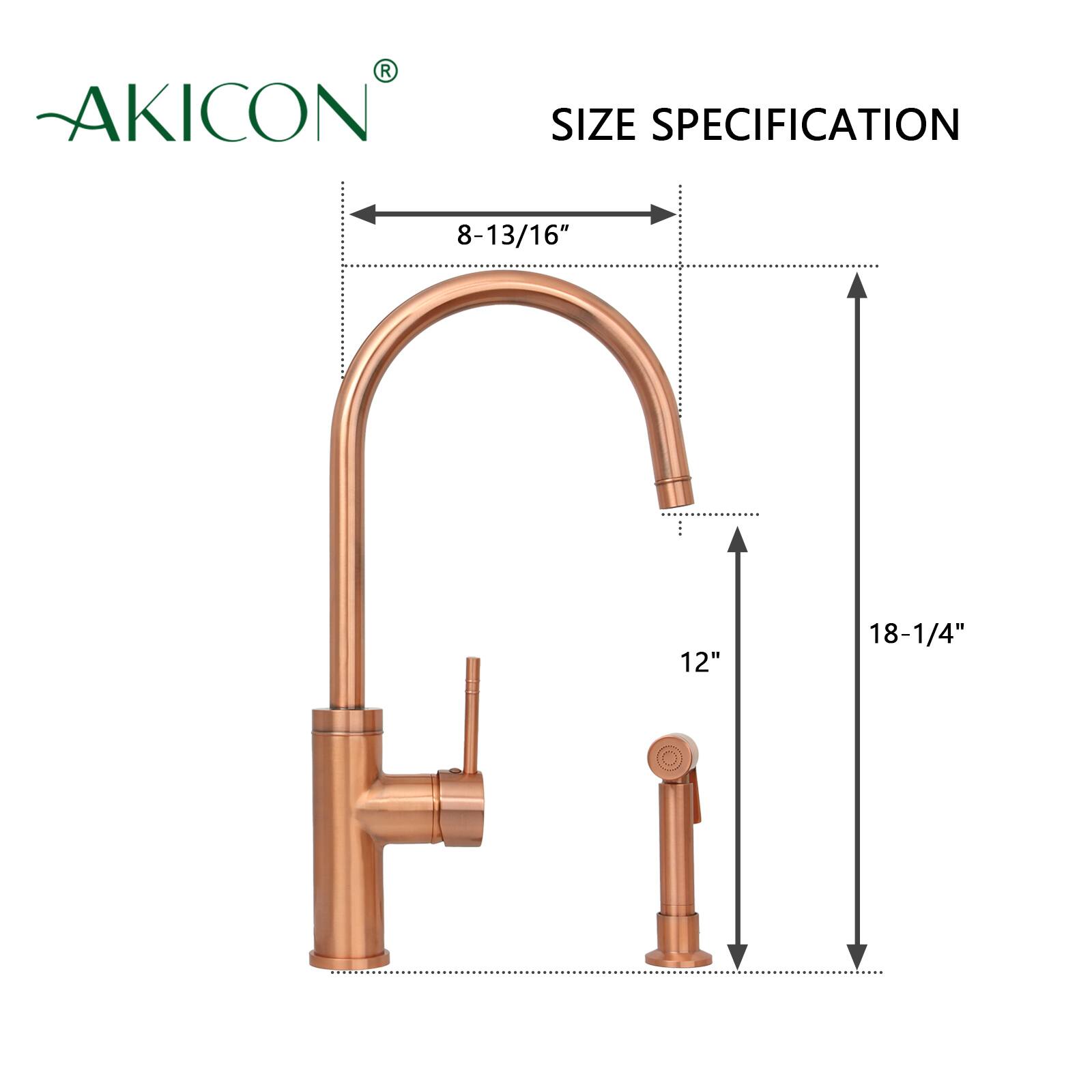 AKICON®

SIZE SPECIFICATION

8-13/16" 12" 18-1/4"
