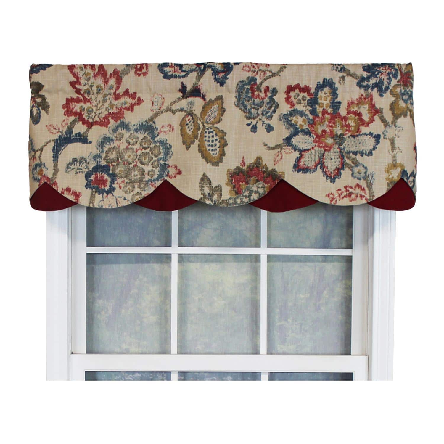 "RLF Home - Silvia Petticoat 100% Cotton with Fully Lined 3"" Rod Pocket Valnance for Windows 50"" x 15"" - Walnut" price history on PriceWatchPro