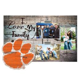 Fan Creations - Clemson Tigers 11" x 19" I Love My Family Clip Photo Frame - Multicolor