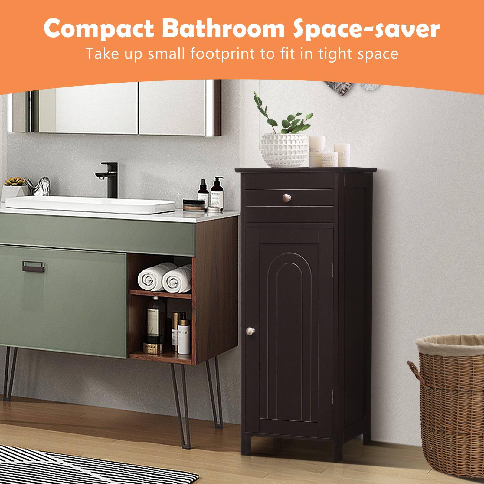 Compact Bathroom Space-saver, Take up small footprint to fit in tight space