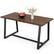 Front. Costway - 63" Large Dining Table for 4-6 People with Heavy-duty Metal Frame Modern - Coffee.