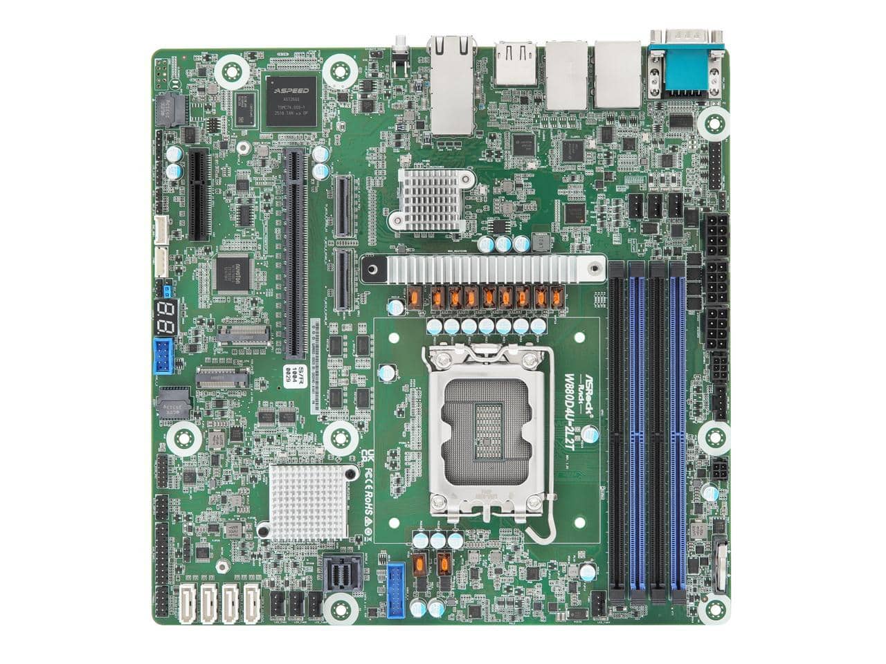 ASRock Rack - W880D4U-2L2T Micro-ATX LGA 1851 Server MB, Intel Core Ultra Series 2, Dual 10GbE