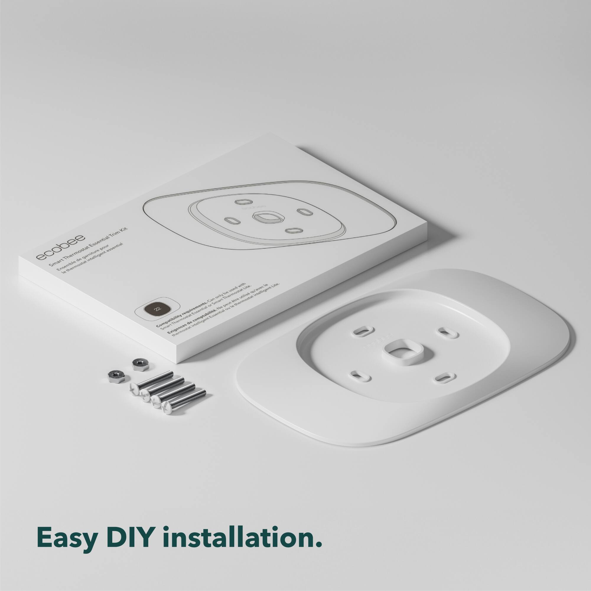 Kit Trim ecobee Essential pour expédition Smart Thermostat de garniture Ensemble In

with Lee. H Lite. ased que intelligent - be Themmorstat - Can only Smart the Bermisian 1 No pevi  22 Emential Compatibility Thermostat complabilit. Lisential Smart de intelligent thermostat

Easy DIY installation.