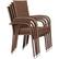 Front. Patio Sense - Wicker Chairs (Set of 4) - Brown.