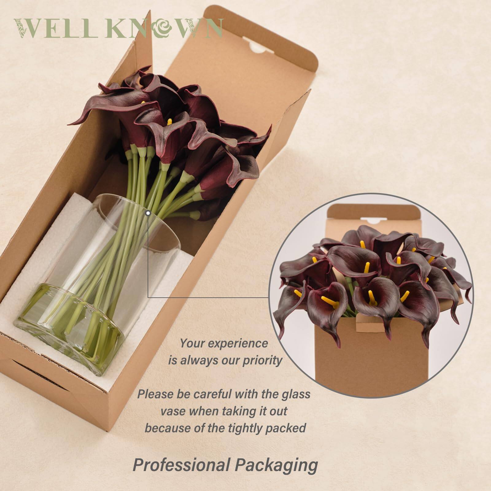WELL KNOWN

Your experience is always our priority

Please be careful with the glass vase when taking it out because of the tightly packed

Professional Packaging