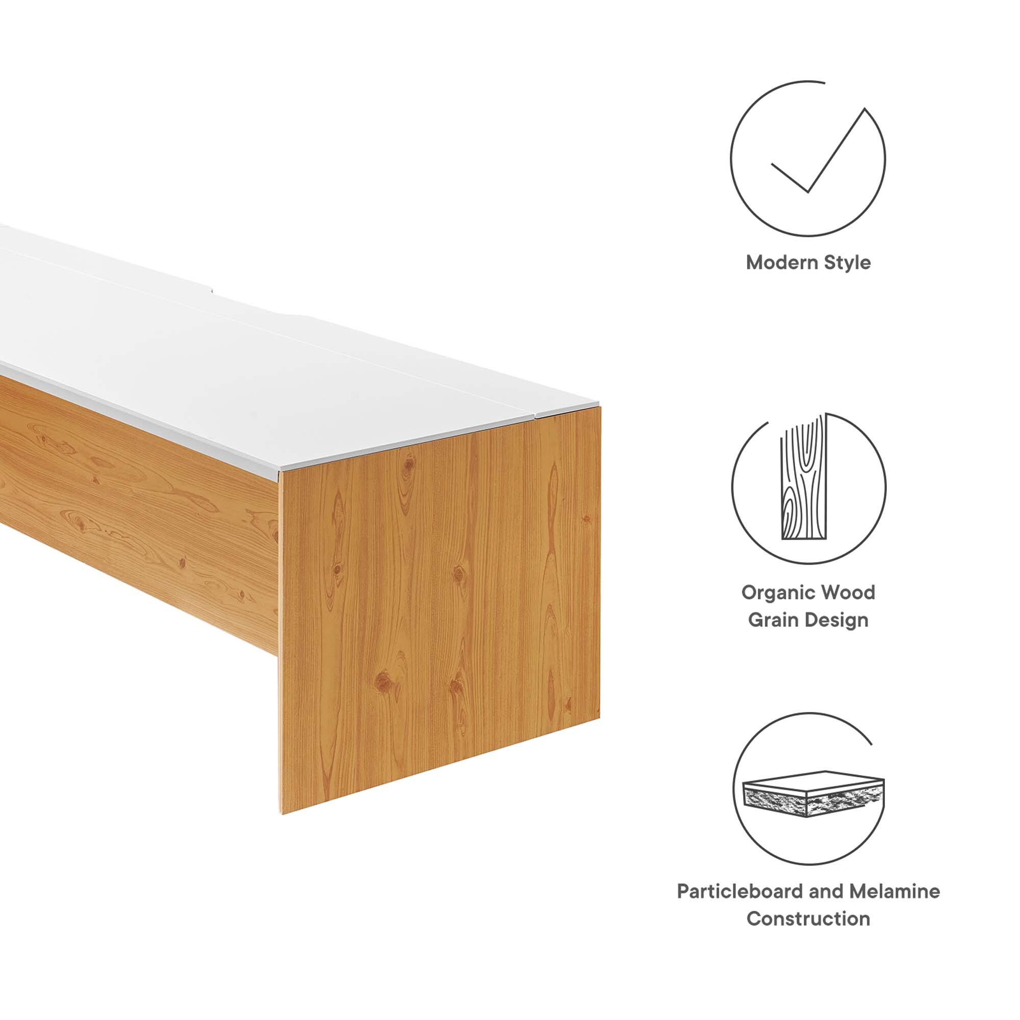 Modern Style  
Organic Wood Grain Design  
Particleboard and Melamine Construction