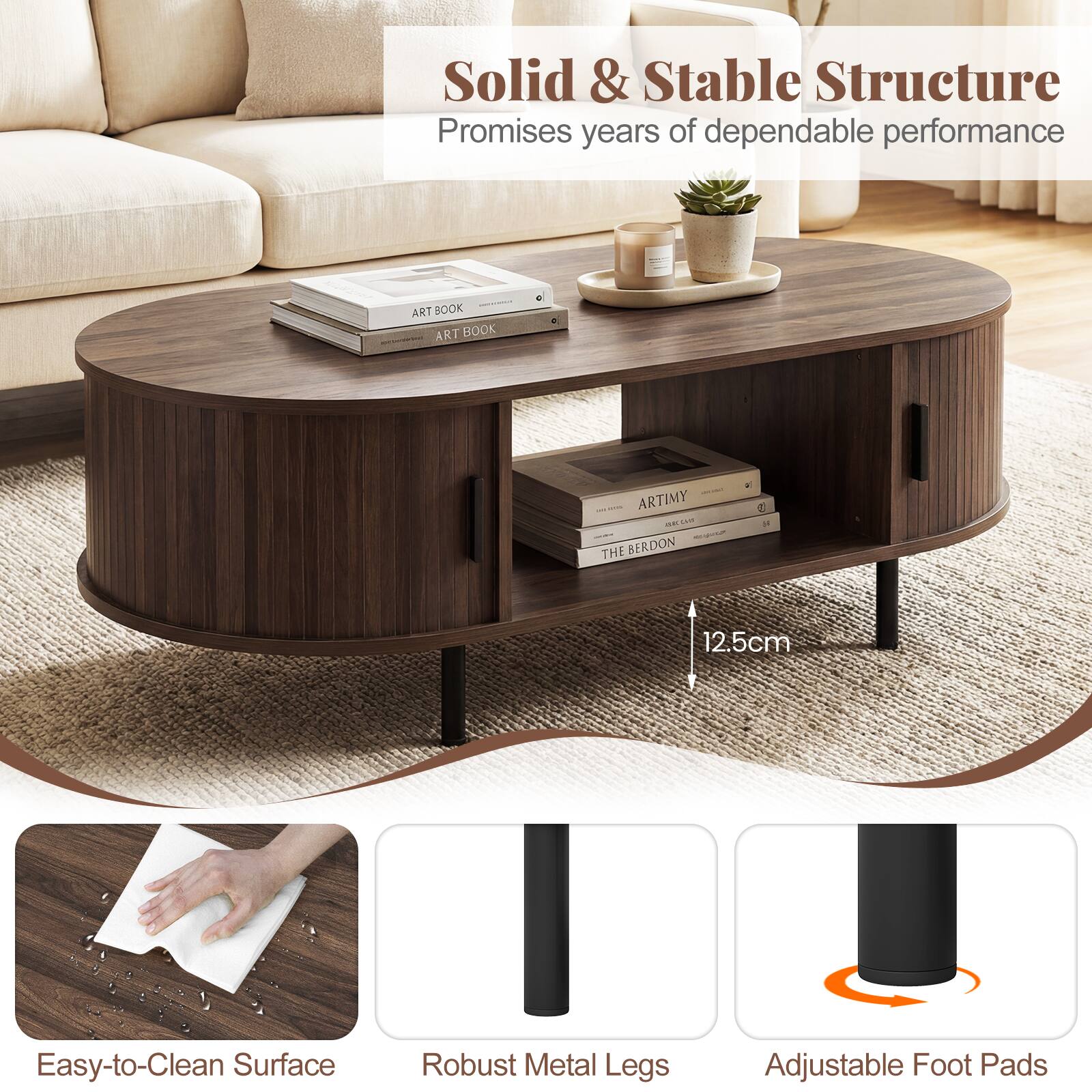 Solid & Stable Structure Promises years of dependable performance

ART BOOK ART BOOK ARTIMY - THE BERDON - 12.5cm

Easy-to-Clean Surface

Robust Metal Legs

Adjustable Foot Pads