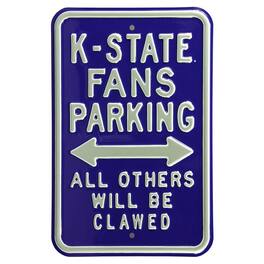 Authentic Street Signs - Kansas State Wildcats Steel Parking Street Sign - Multicolor