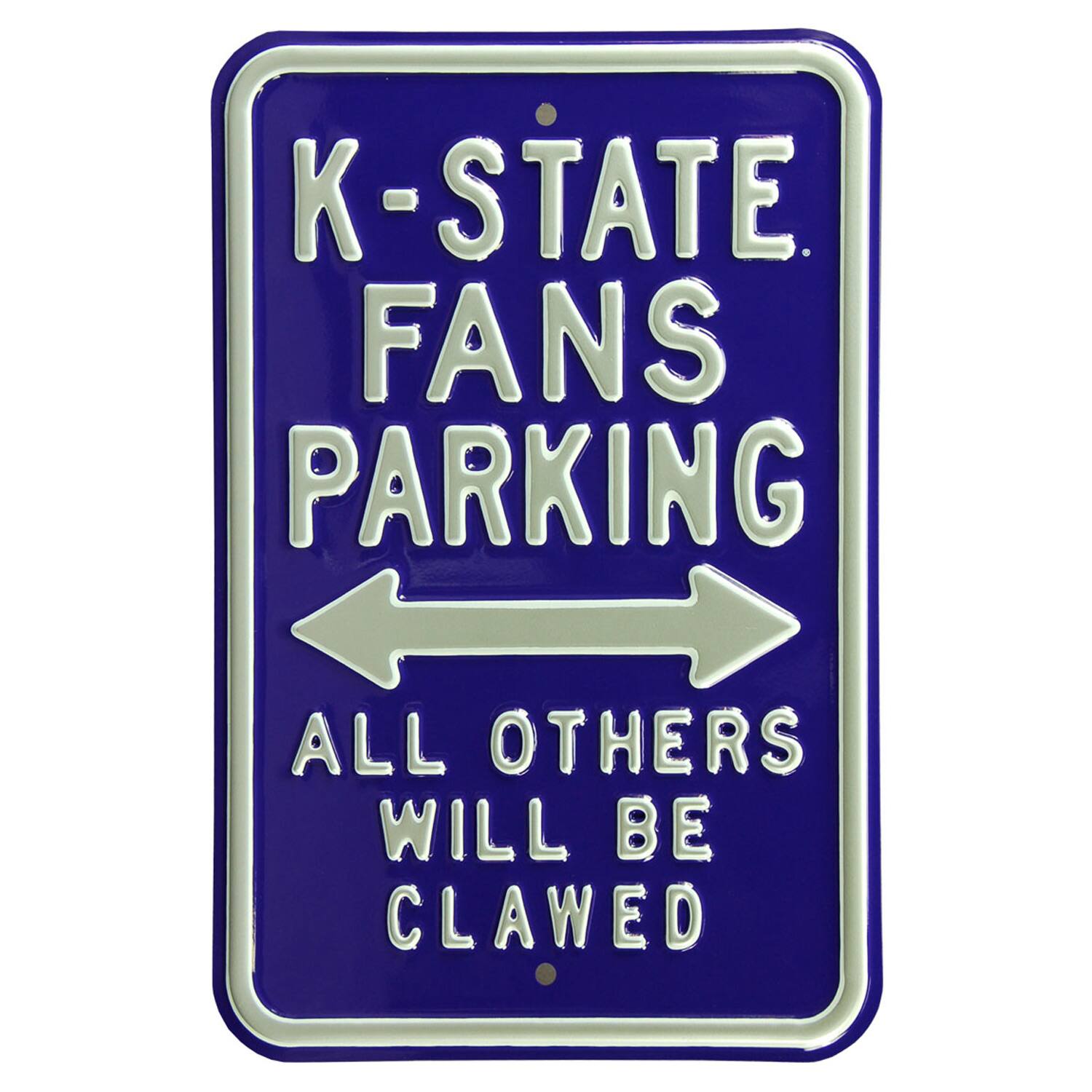 Kansas State Wildcats Steel Parking Street Sign