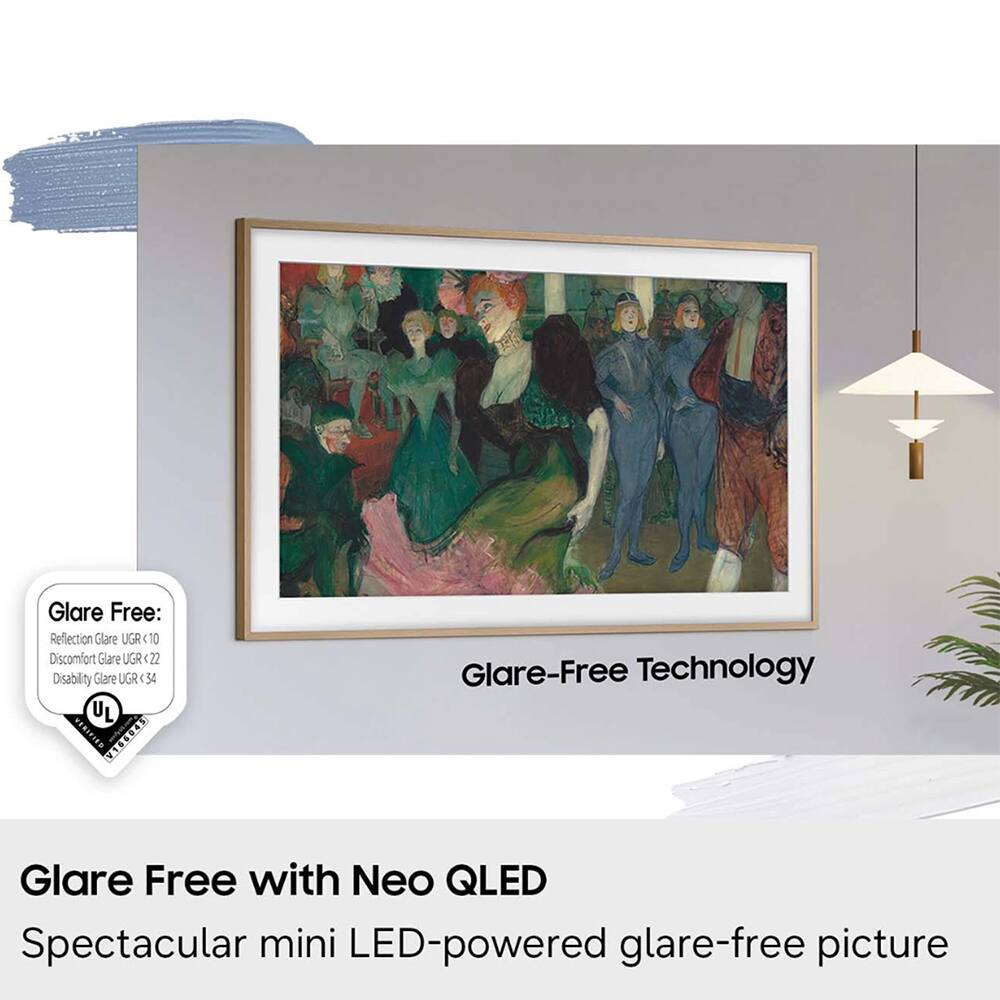 Glare Free: Reflection Glare UGR<10 Discomfort Glare UGR<22 Disability Glare UGR<34 UL AEMILIED V166045

Glare-Free Technology

Glare Free with Neo QLED Spectacular mini LED-powered glare-free picture