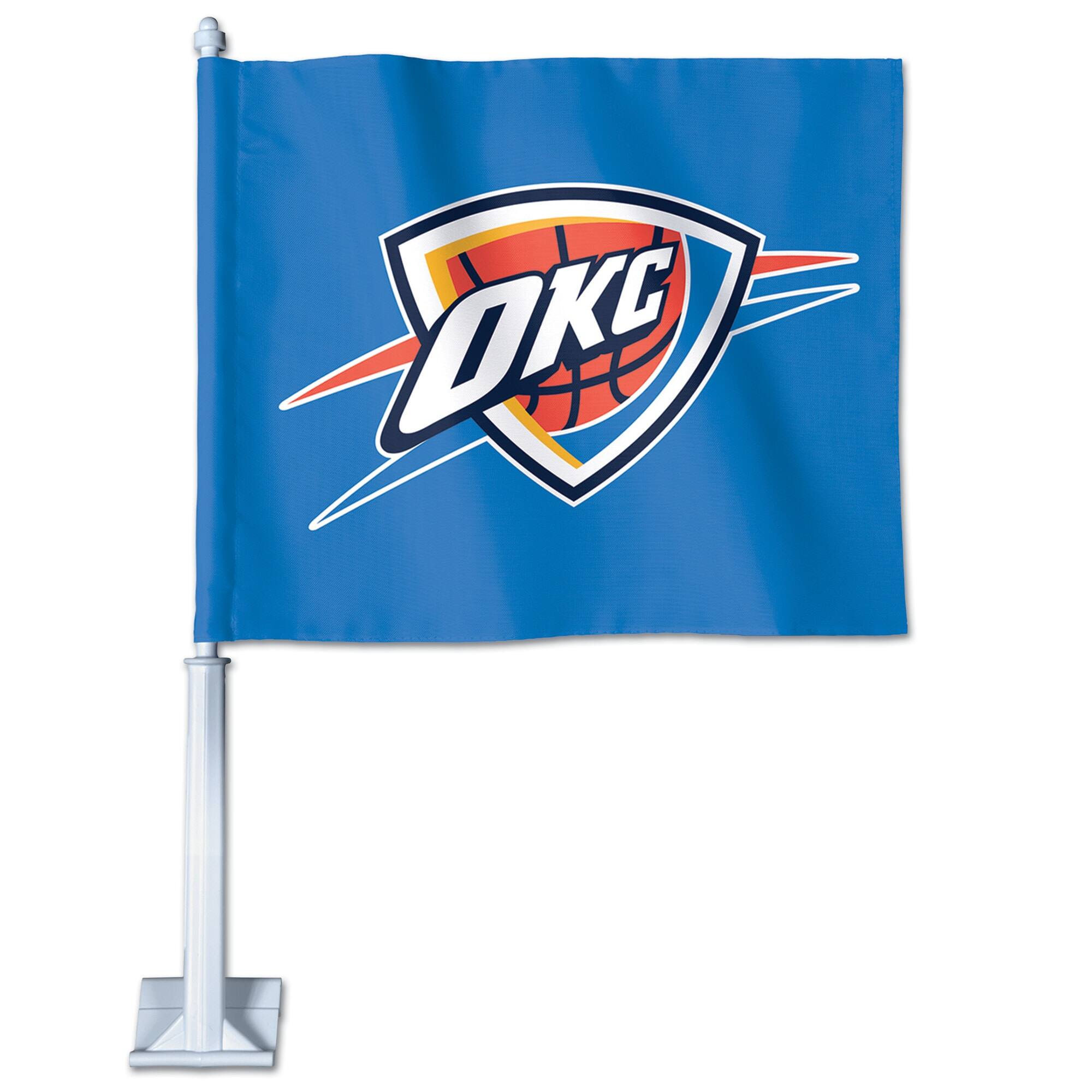 Front. WinCraft - Oklahoma City Thunder Double-Sided Car Flag - Multicolor.