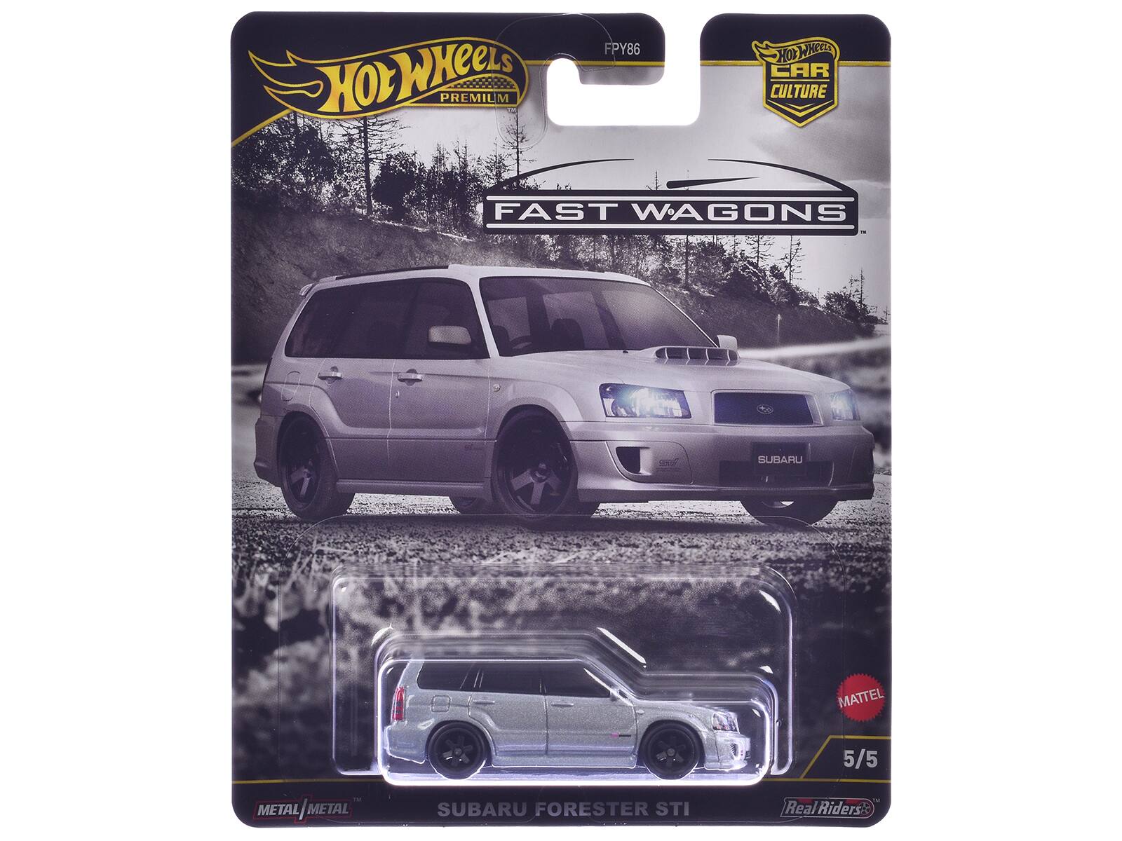 HOT WHEELS HOD PREMIUM FPY86 HOT WHEELS CAR CULTURE FAST WAGONS SUBARU MATTEL 5/5 TM METAL METAL METAL SUBARU FORESTER STI -- Real Riders