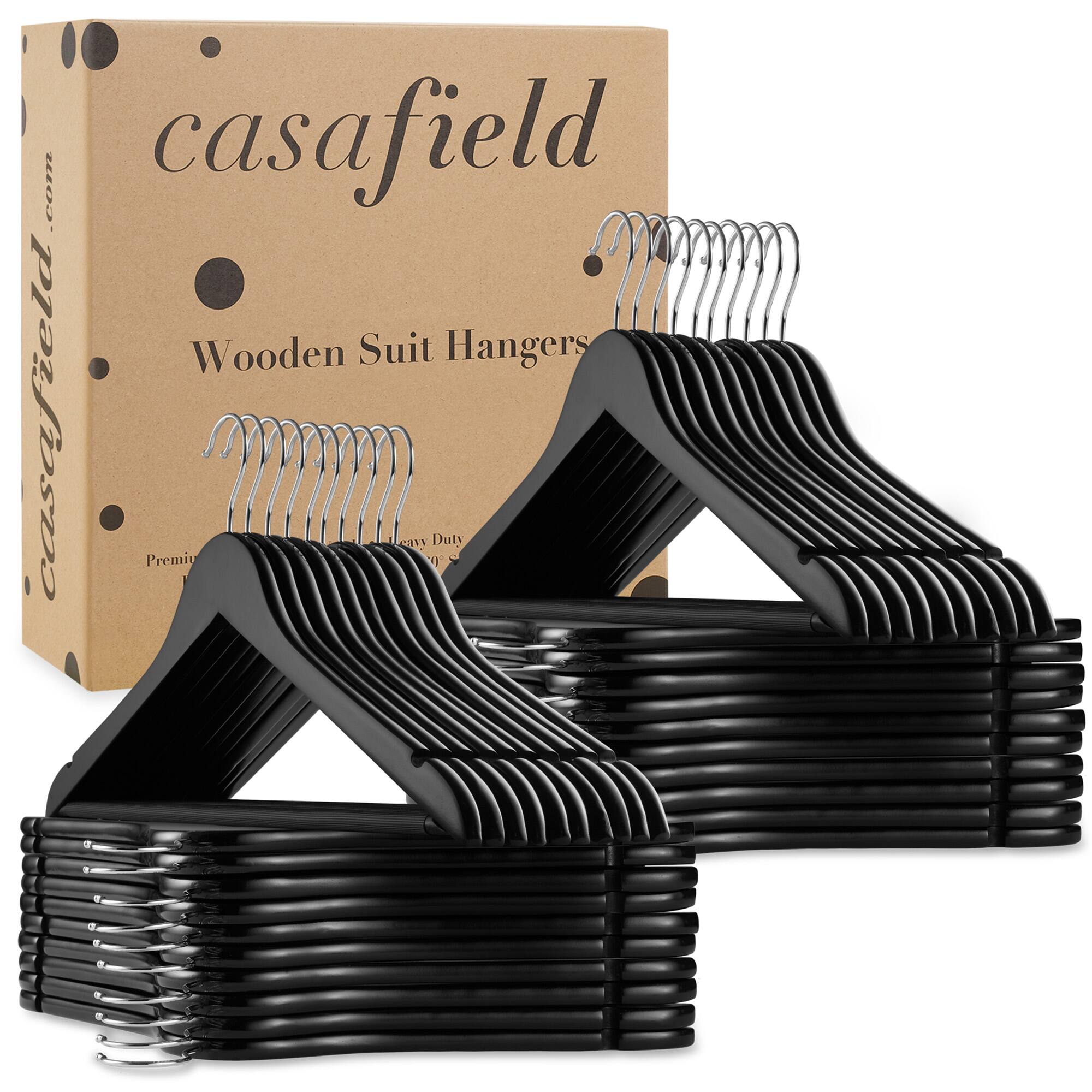 casafield Wooden Suit Hangers Premium Heavy Duty