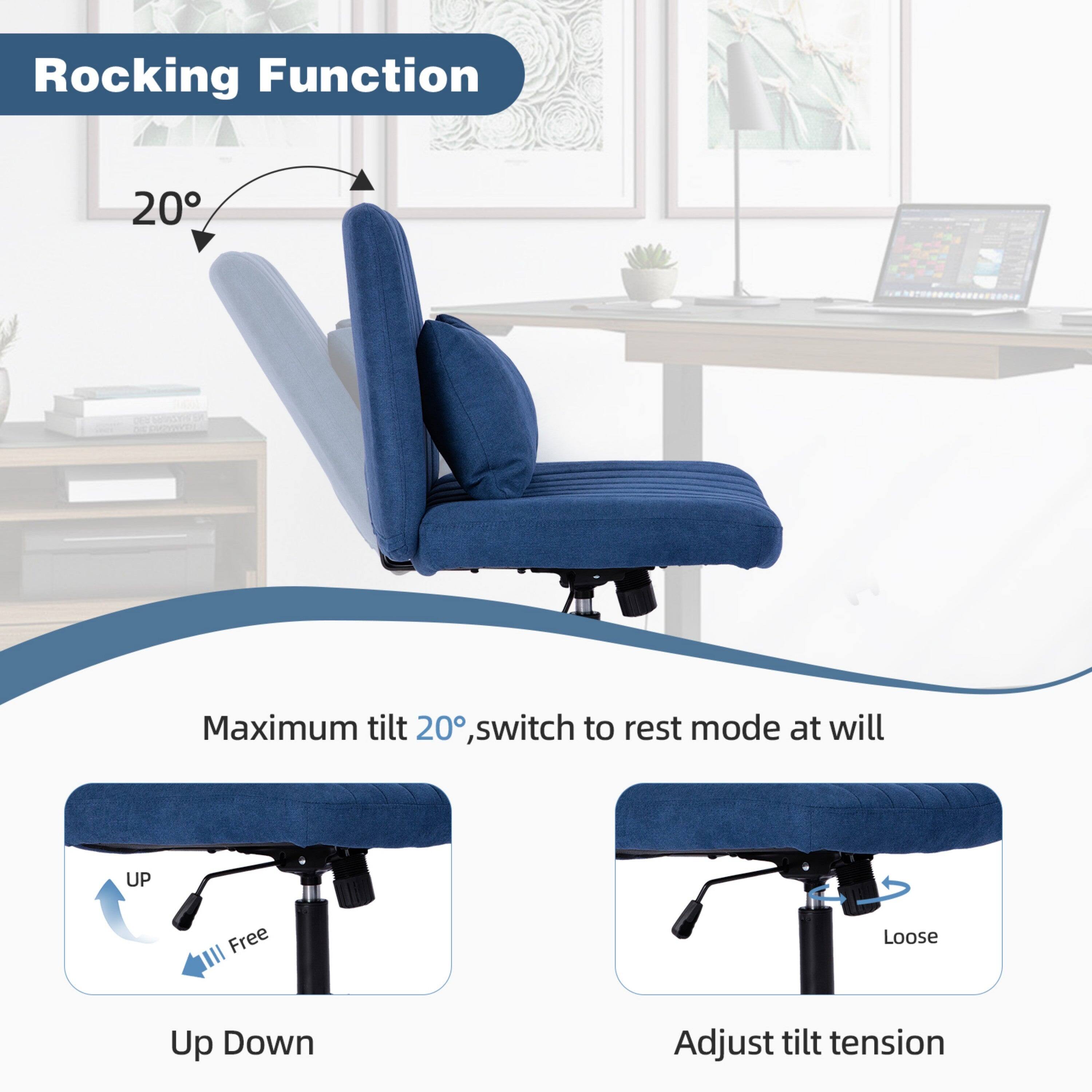 Rocking Function

20°

Maximum tilt 20°, switch to rest mode at will

Up Down

Adjust tilt tension