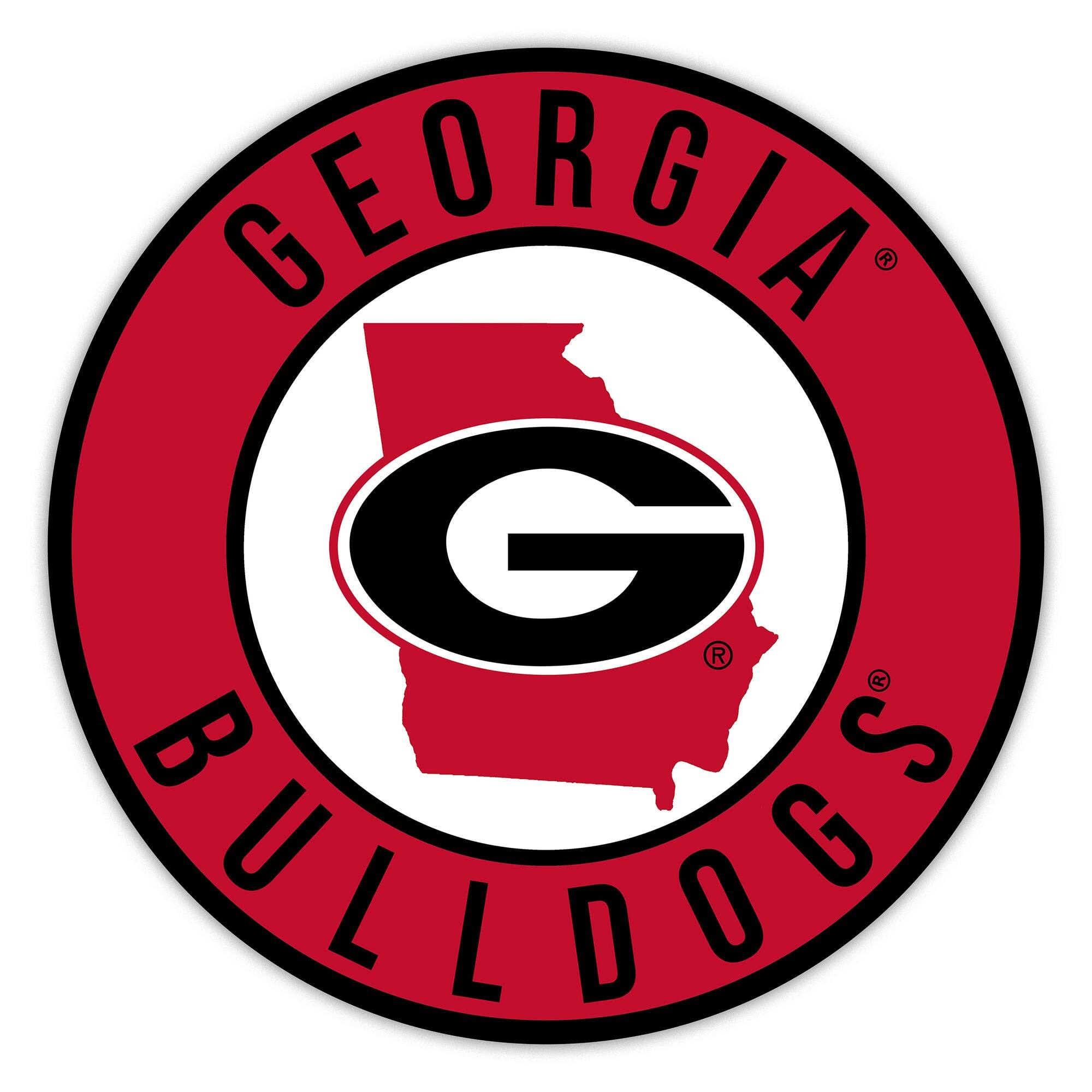 Georgia Bulldogs 15" State Circle Sign