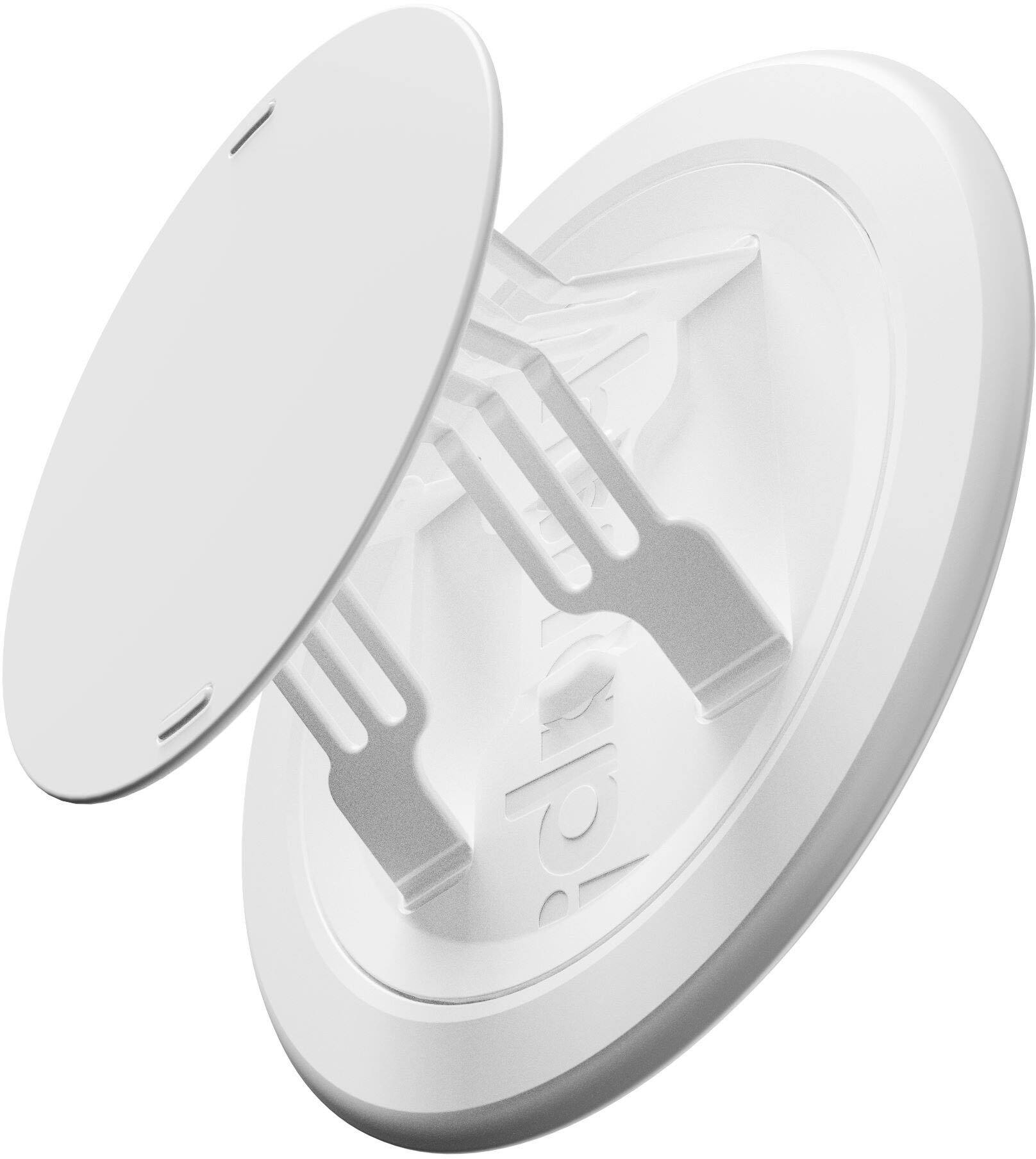 Left. OhSnap - Snap Magnetic UltraThin Universal Phone Grip and Stand with MagSafe Charge- Thru for Apple iPhones/Universal - Overexposed White.