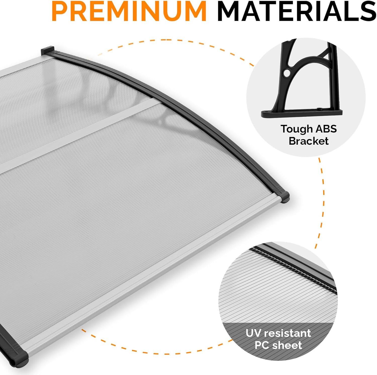 PREMIUM MATERIALS  
- Tough ABS Bracket  
- UV resistant PC sheet