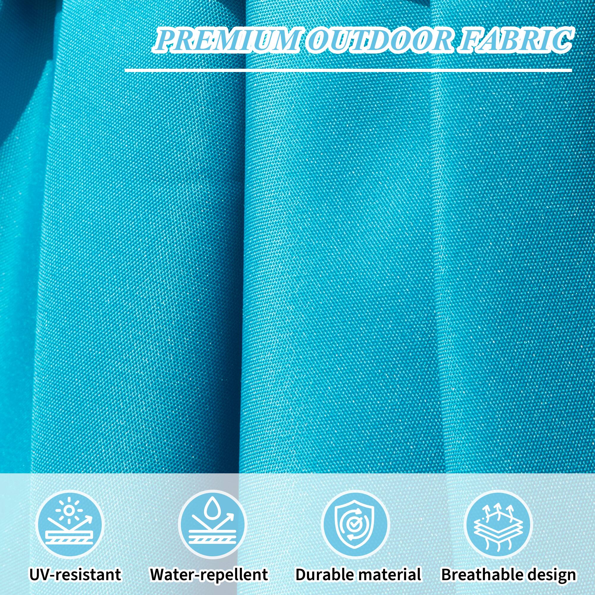 PREMIUM OUTDOOR FABRIC

- UV-resistant
- Water-repellent
- Durable material
- Breathable design