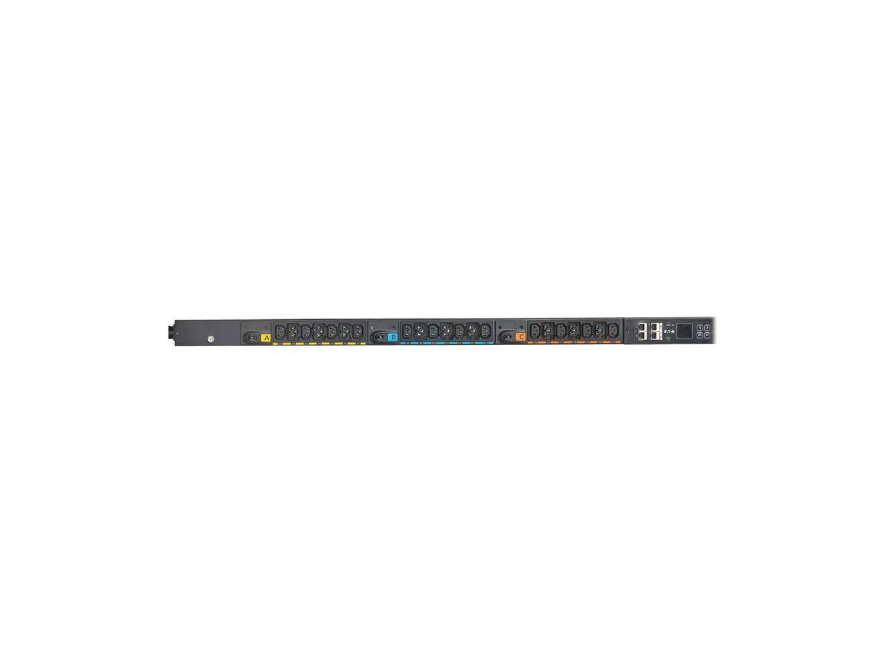 Alt View 4. Eaton - Eaton EVMAGU23X-E Managed PDU G4, 208V/415V, 42 Outlets, 72-Inch 0U Vertical - Black.