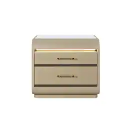Global Furniture USA - Genesis Nightstand With Led - Gold