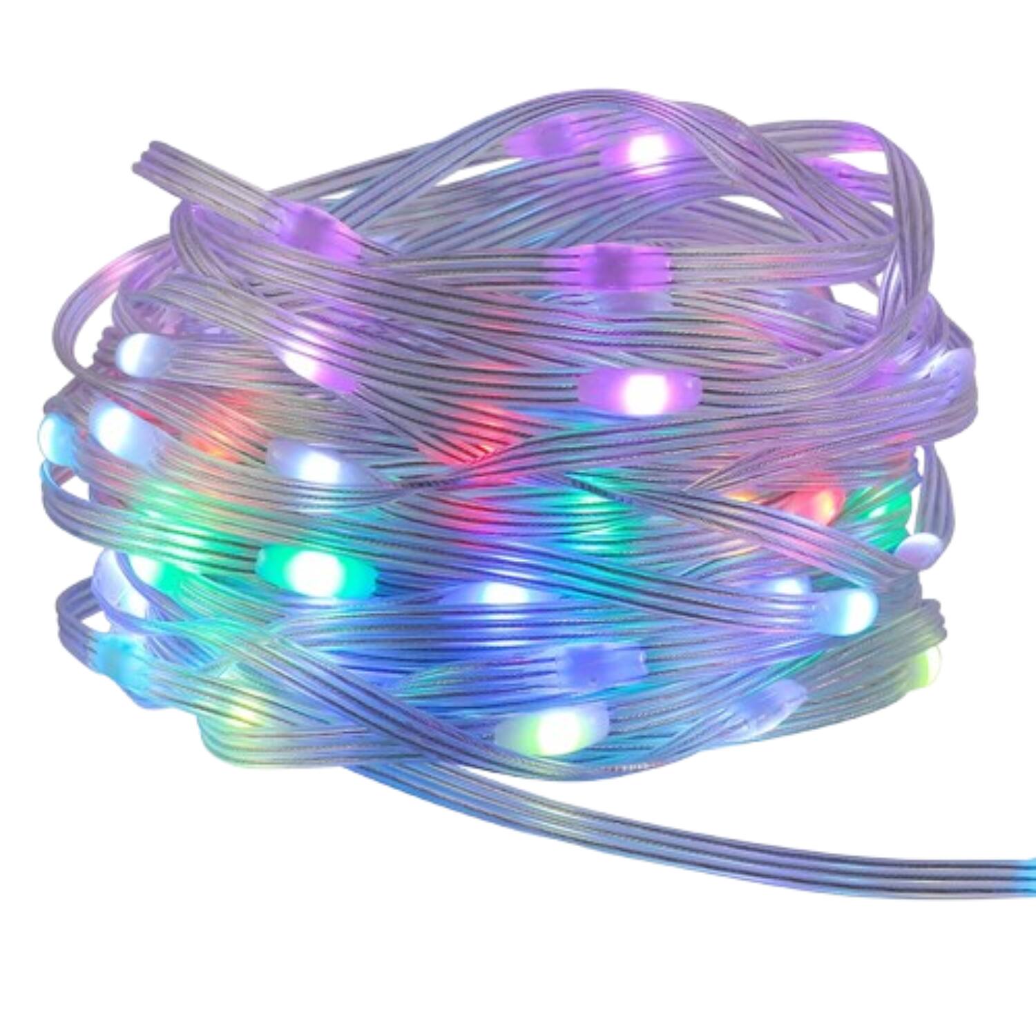 Front. Stock Preferred - 33ft RGB LED Strip Lights with App and Remote Control, 100 LEDs - Multi-color.