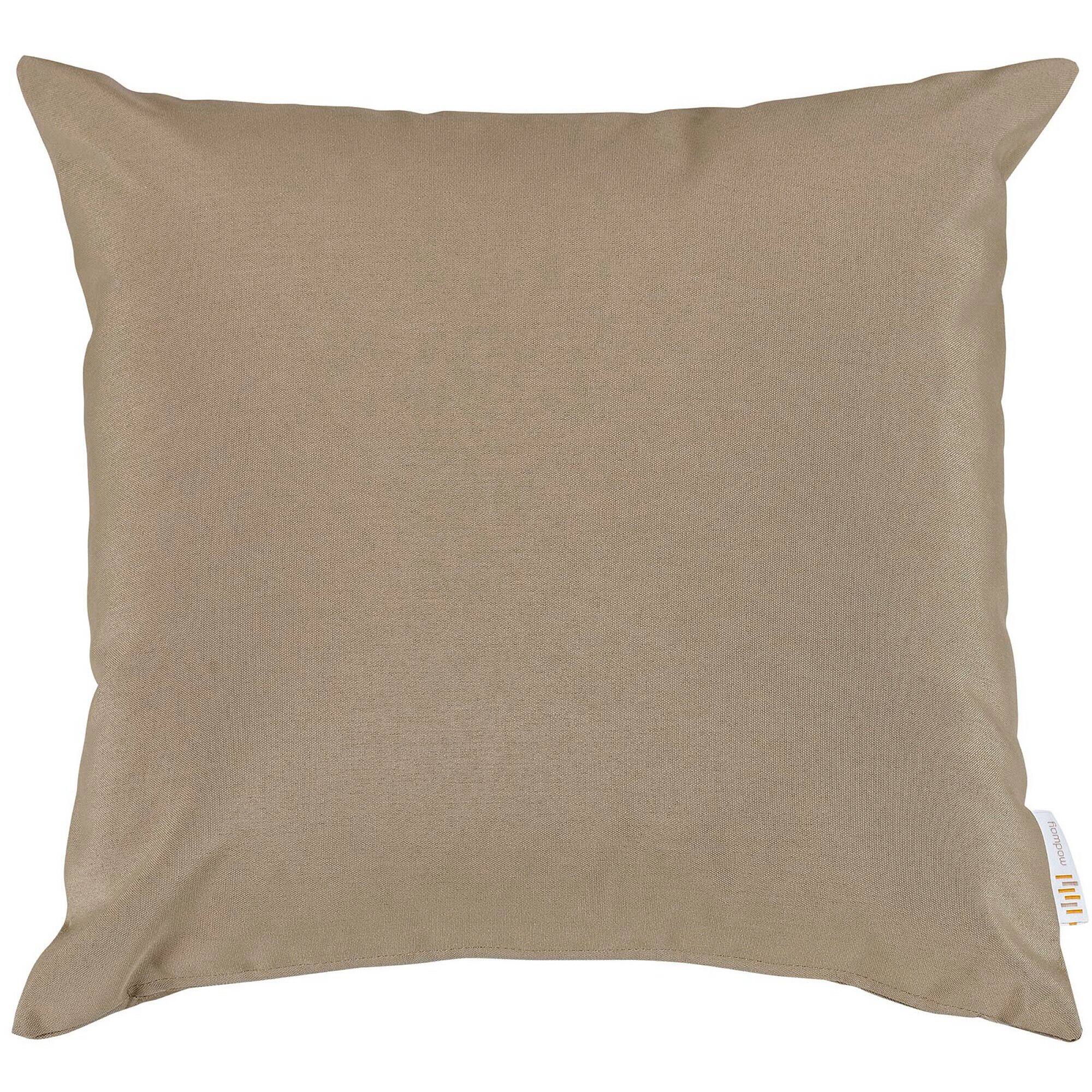 Left. Modway - Convene 2 Piece Outdoor Patio Pillow Set by Modway - Mocha.