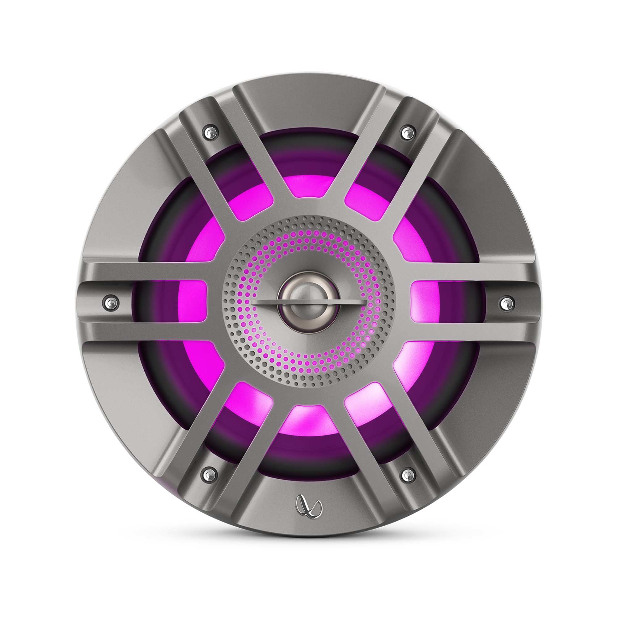 Alt View 4. Infinity - Infinity KAPPA6125MAM - Kappa Marine KAPPA6125M Titanium 6.5" Premium 2-Way RGB LED Coaxial Speakers - Black/Gray.