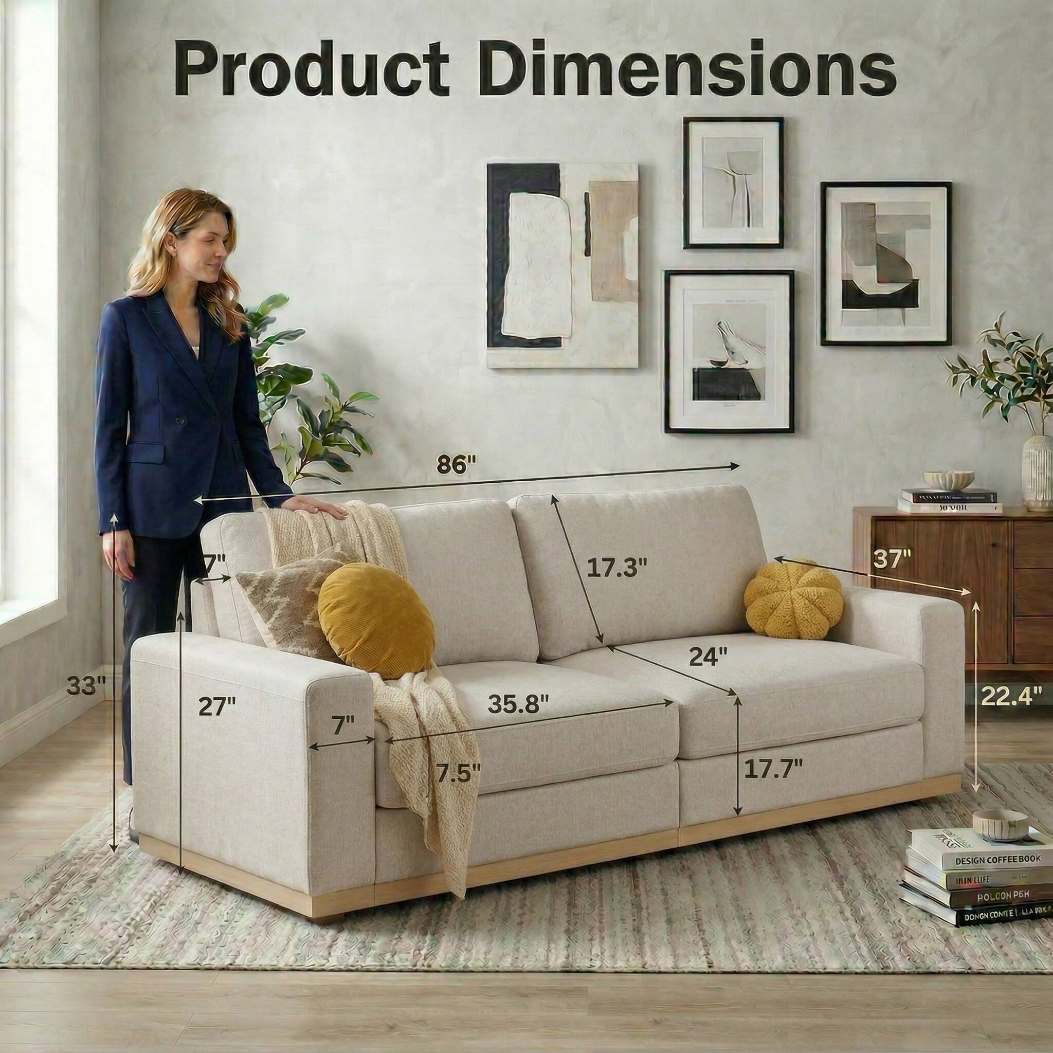 Product Dimensions:  
86" x 37" x 35.8" x 27" x 24" x 17.7" x 17.3" x 22.4" x 33" x 7" x 7.5"  

Design Coffee Table  
Polcon Pek  
Bonel