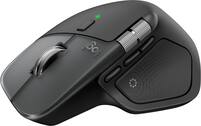 Logitech - MX Master 4 for Mac - Wireless Laser Ergonomic Mouse with Advanced Performance Haptic Feedback - Wireless - Space Black - Front_Zoom