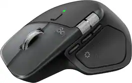 Logitech - MX Master 4 for Mac - Wireless Laser Ergonomic Mouse with Advanced Performance Haptic Feedback - Wireless - Space Black